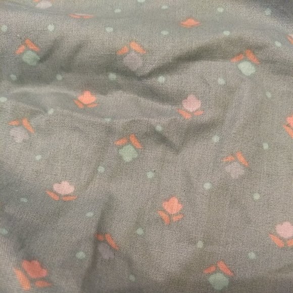 Sage Floral Twin Dust Ruffle Bed Skirt Complete 4 Corner Poly/cotton 14" Drop - Picture 1 of 11